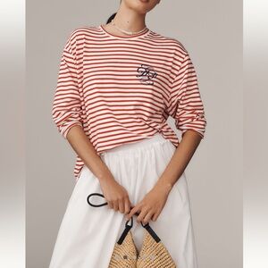 ANTHROPOLOGIE DAILY PRACTICE COTTON LONG SLEEVE T-SHIRT TOP SZ S M MSRP $88 NWT